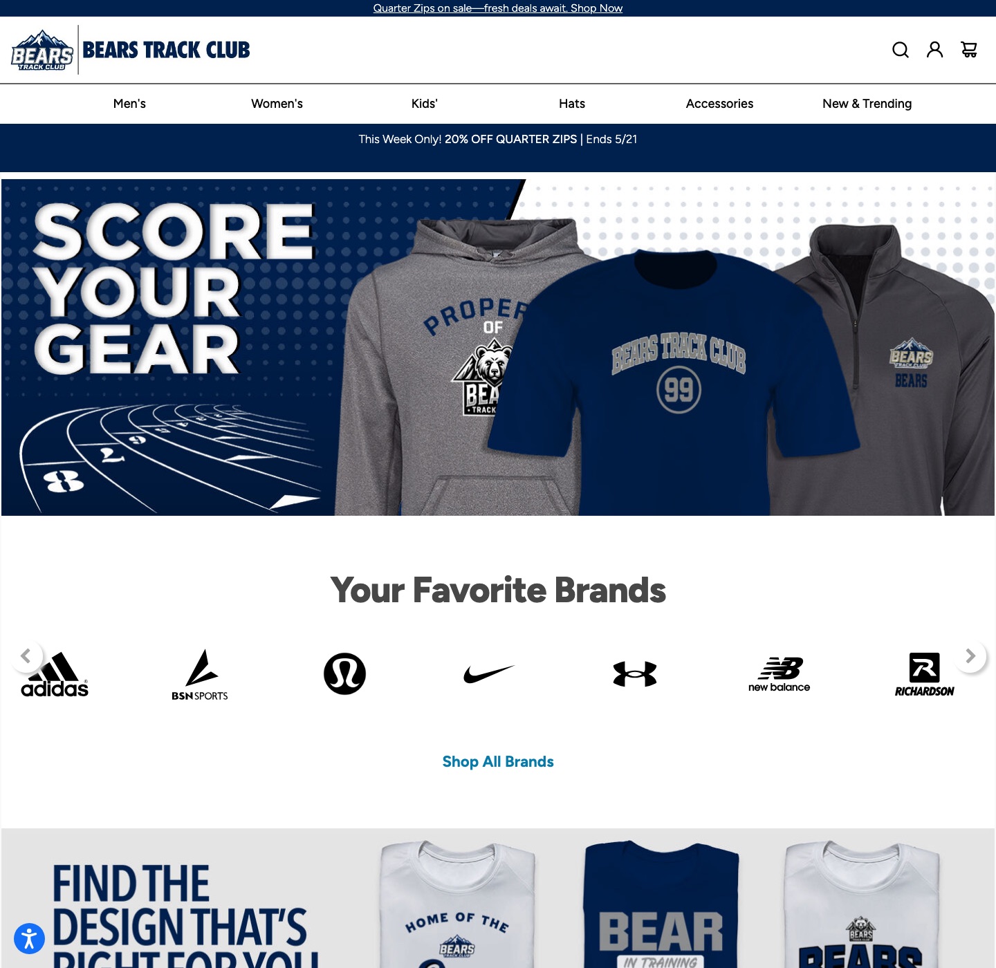 Bears Track Club BSN SPORTS Sideline Store preview